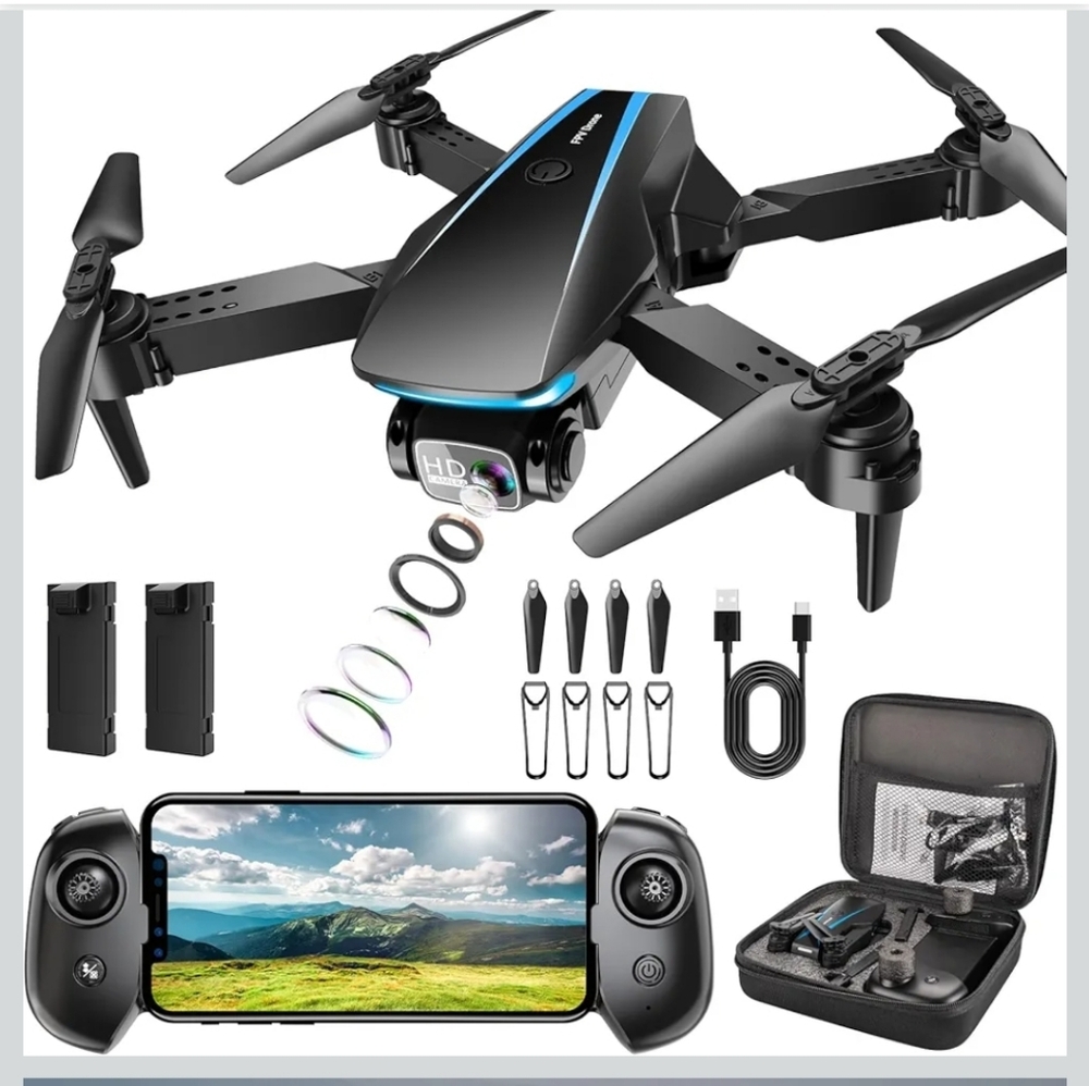 Black HD Camera Drone with Controller